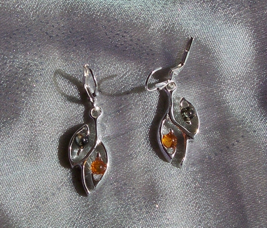 Amber Silver Earrings ER1057