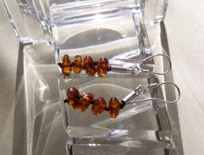 Amber Silver Earrings ER106