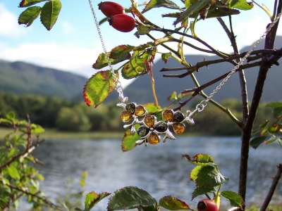 Amber Silver Necklace NE1049