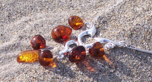 Amber Silver Necklace NE2069