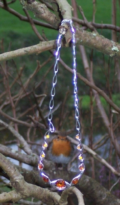 Amber Silver Necklace NE3001