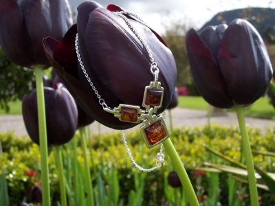 Amber Silver Necklace NE6068