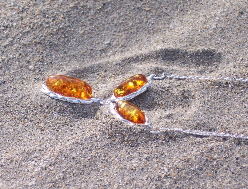 Amber Silver Necklace NE6081