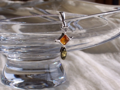 Amber Silver Pendant PE2003