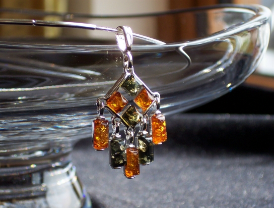 Amber Silver Pendant PE2064