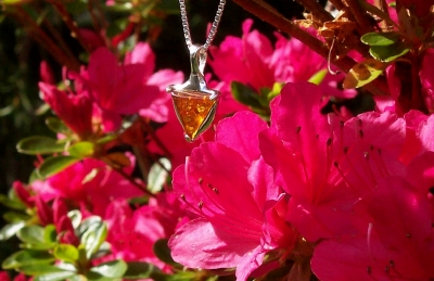 Amber Silver Pendant PE3065