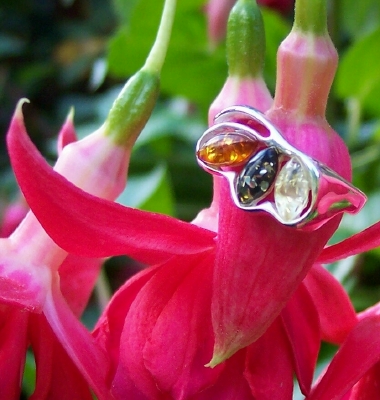 Amber Silver Ring RG1054